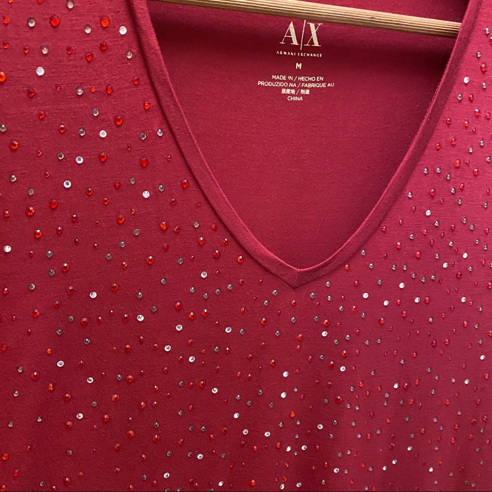 2/20 Sparkle in this Armani Exchange Top